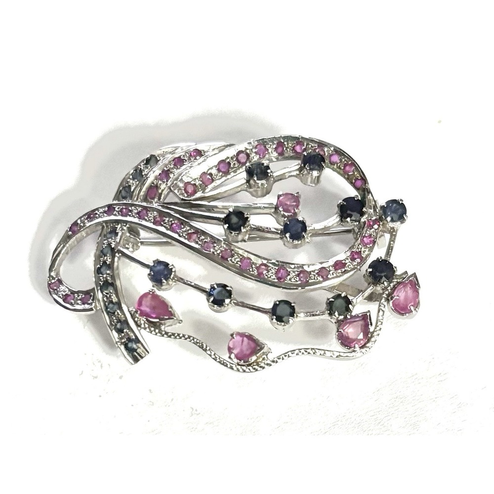 vintage‎ pretty Brooch signed 925